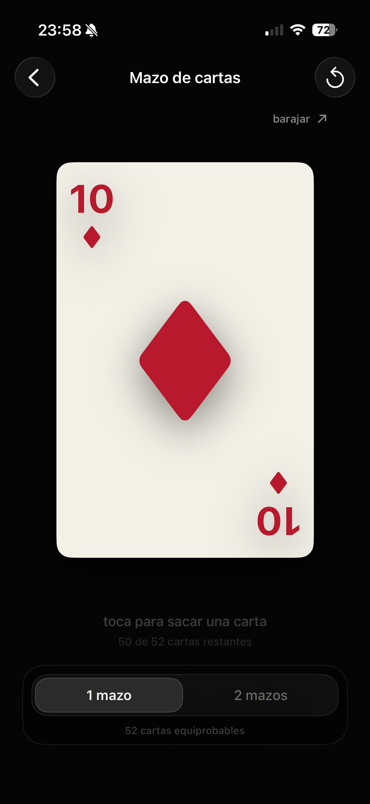 Juego Mazo de cartas de Nait