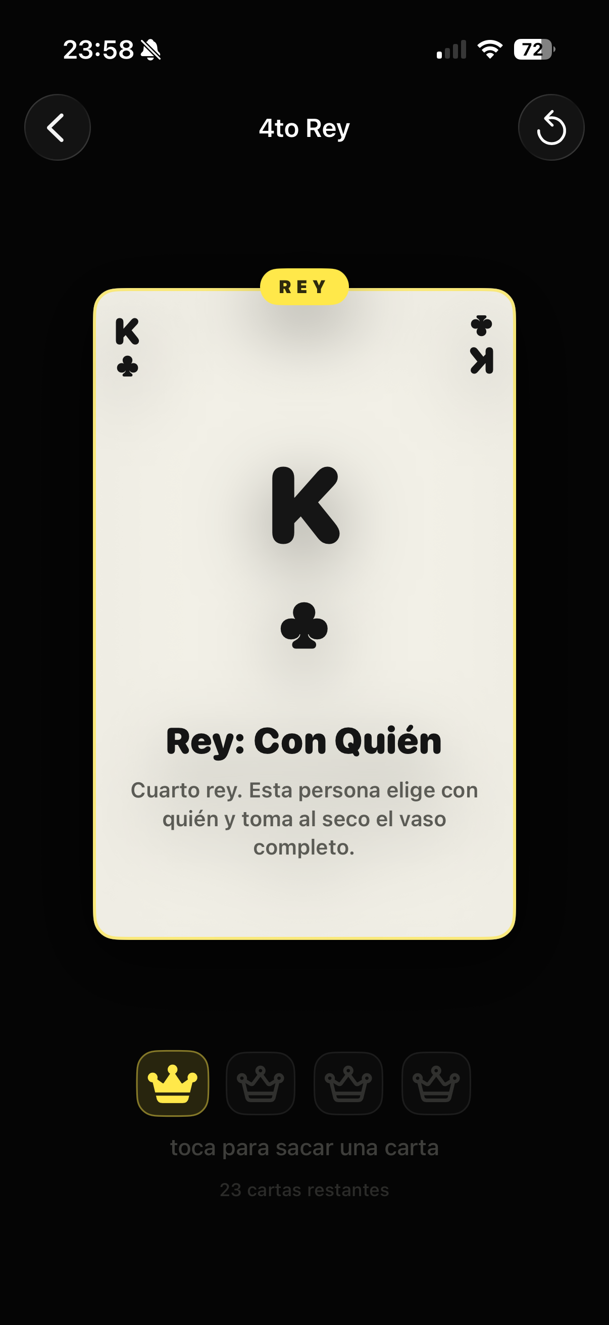 Juego de cartas 4to Rey de Nait